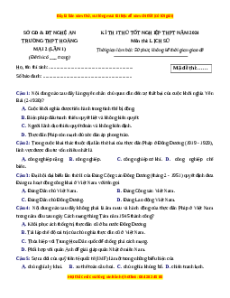 Đề thi thử tốt nghiệp Lịch sử trường THPT Hoàng Mai 2 lần 1 năm 2024