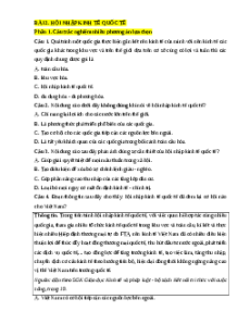 Trắc nghiệm Bài 2: Hội nhập kinh tế quốc tế Kinh tế pháp luật 12 Đúng-Sai, Trả lời ngắn 2025