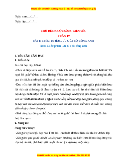 Giáo án Tiếng Việt lớp 4 Học kì 2 Chân trời sáng tạo