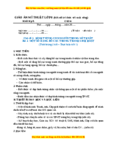 Giáo án Bài 2 Mĩ thuật 8 Kết nối tri thức: Một số dạng bố cục trong tranh sinh hoạt