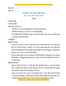 Giáo án Bài 9 KTPL 11 Chân trời sáng tạo: Văn hóa tiêu dùng