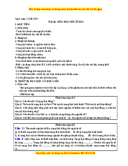 Giáo án Vật lí 12 Bài 33: Mẫu nguyên tử Bo