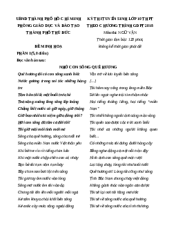 Đề minh họa thi vào lớp 10 Ngữ văn 2025 - Phòng GD Thủ Đức (đề 2)