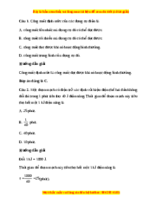 Trắc nghiệm Năng lượng. Công suất điện Vật lí 11 Kết nối tri thức