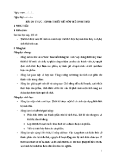 Giáo án Bài 26 Sinh học 12 Chân trời sáng tạo: Thực hành: Thiết kế hệ sinh thái