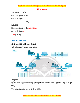 VBT Toán lớp 3 Bài 8 (Chân trời sáng tạo): Gam