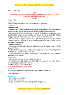 Giáo án Bài 8 Địa lí 11 Kết nối tri thức (2024): Thực hành viết báo cáo về tình hình phát triển kinh tế - xã hội ở Cộng hoà liên bang Bra-xin