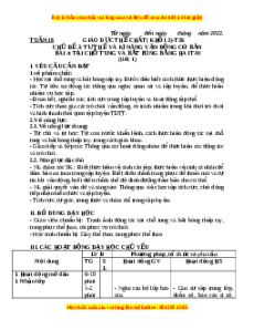 Giáo án Bài 4: Tại chỗ tung và bắt bóng bằng hai tay Gdtc 3 Cánh diều