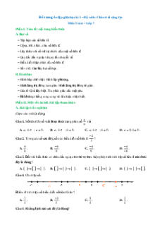 Đề cương ôn tập Giữa kì 1 Toán 7 Chân trời sáng tạo cấu trúc mới