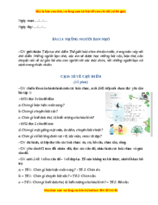 Giáo án Những người bạn nhỏ Tiếng việt 2 Cánh diều