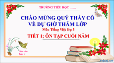 Giáo án Powerpoint Bài 19: Ôn tập cuối năm Tiếng việt lớp 3 Cánh diều