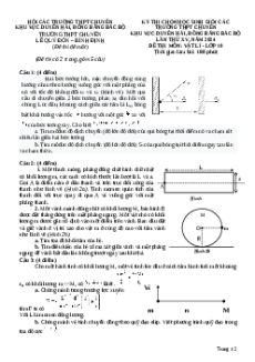 Đề thi HSG Vật Lí 10 Trường THPT Chuyên Lê Quý Đôn - Bình Định
