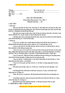 Giáo án Ôn tập chương 1 Toán 12 Hình học