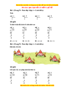 Giải Sgk Toán lớp 3 Bài 36: Chia cho số có một chữ số (Cánh diều)