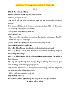 Đề thi giữa kì 1 Ngữ văn 6 Kết nối tri thức (đề 5)