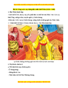 Lý thuyết Lịch sử 7 Chân trời sáng tạo Bài 16: Công cuộc xây dựng đất nước thời Trần (1226-1400)