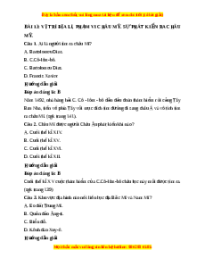 Trắc nghiệm Địa lý 7 Bài 13 Kết nối tri thức: Vị trí địa lí, phạm vi châu Mỹ. Sự phát kiến ra châu Mỹ