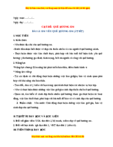 Giáo án Bài 13 Đạo đức lớp 2 Chân trời sáng tạo: Em yêu quê hương