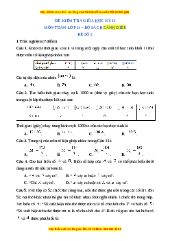 Đề thi giữa kì 2 Toán 11 Cánh diều (Đề 2)