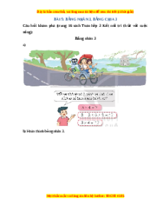 Giải Sgk Toán lớp 3 Bài 5: Bảng nhân 3, bảng chia 3 (Kết nối tri thức)