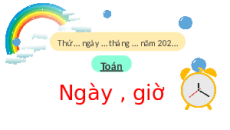 Giáo án powerpoint Ngày, giờ | Chân trời sáng tạo Toán lớp 2