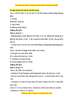 Trắc nghiệm tổng hợp Địa Lí 10 Phần 1: Một số vấn đề chung Địa lí 10 Cánh diều