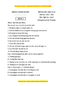 Đề thi giữa kì 2 Ngữ Văn lớp 7 Kết nối tri thức (Đề 4)