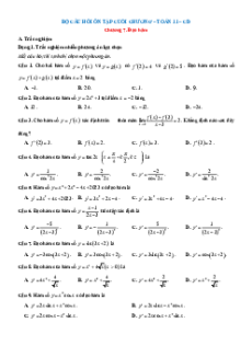 Bài tập ôn tập + Đề kiểm tra Toán 11 Cánh diều Chương 7