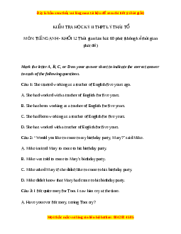 Đề thi cuối kì 2 Tiếng Anh lớp 12 trường THPT Lý Thái Tổ năm 2023