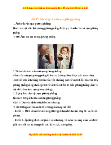 Lý thuyết KHTN 7 Kết nối tri thức Bài 17: Ảnh hưởng của vật qua gương phẳng