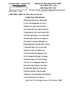 Đề minh họa thi vào lớp 10 Ngữ văn 2025 - Phòng GD&ĐT Bình Phước