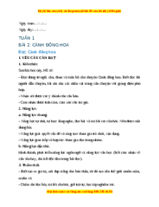 Giáo án Bài 2: Cánh đồng hoa Tiếng Việt lớp 5 Kết nối tri thức