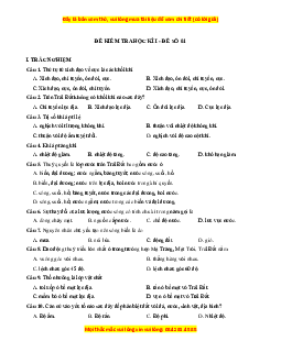 Đề thi cuối kì 1 Địa lý 10 Cánh diều (đề 1)