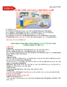 Giáo án Hoạt động trải nghiệm 9 Chủ đề 9: Hiểu bản thân - Chọn đúng nghề
