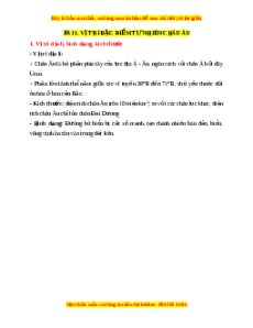 Lý thuyết Địa lý 7 Kết nối tri thức Bài 1: Vị trí địa lí, đặc điểm tự nhiên Châu Âu
