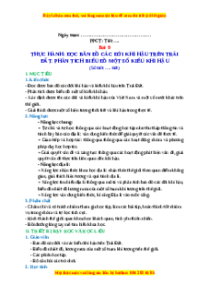 Giáo án Bài 9 Địa lí 10 Cánh diều: Thực hành: Đọc bản đồ các đới khí hậu trên Trái Đất. Phân tích biểu đồ một số kiểu khí hậu