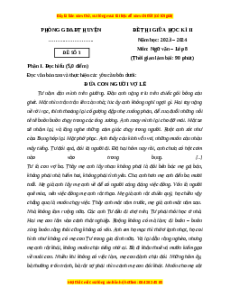 Đề thi giữa kì 2 Ngữ văn 8 Cánh diều (Đề 3)