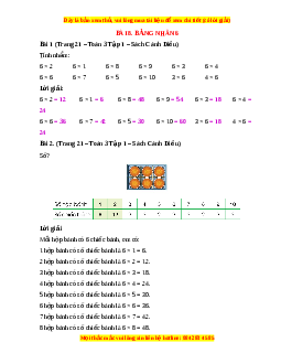 Giải Sgk Toán lớp 3 Bài 22: Bảng chia 8 (Cánh diều)