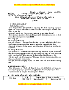 Giáo án Bài 2: Biến đổi đội hình từ hàng dọc thành một hàng ngang và ngược lại Gdtc 3 Cánh diều