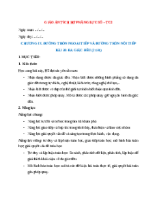 Giáo án Bài 30 Toán 9 Kết nối tri thức (năng lực số)