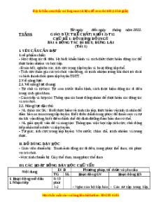 Giáo án Bài 4: Động tác đi đều, đứng lại Gdtc 3 Cánh diều