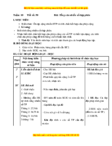 Giáo án Bài 50 Toán lớp 5: Tổng nhiều số thập phân