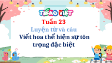 Giáo án Powerpoint Luyện từ và câu: Viết hoa để thể hiện sự tôn trọng đặc biệt Tiếng Việt lớp 5 Cánh diều