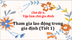 Bài giảng Powerpoint Chủ đề 6: Tập làm chủ gia đình Hoạt động trải nghiệm 7 Cánh diều