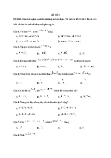 Đề thi cuối kì 1 Toán 11 Chân trời sáng tạo Cấu trúc mới - Đề 3
