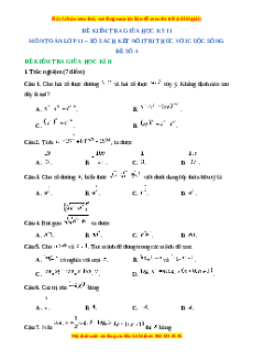Đề thi giữa kì 2 Toán 11 Kết nối tri thức (Đề 4)