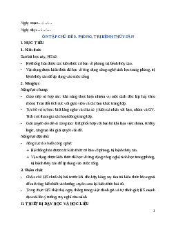 Giáo án Ôn tập chủ đề 9 Công nghệ 12 Cánh diều