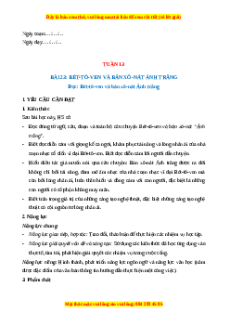 Giáo án Tuần 13 Tiếng Việt lớp 4 Kết nối tri thức