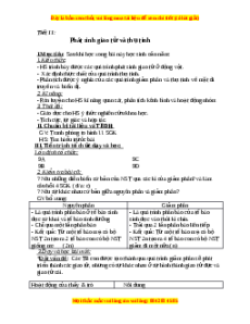 Giáo án Phát sinh giao tử và thụ tinh Sinh học 9