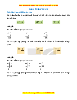 Giải Sgk Toán lớp 3 Bài 44: Ôn tập chung (Kết nối tri thức)